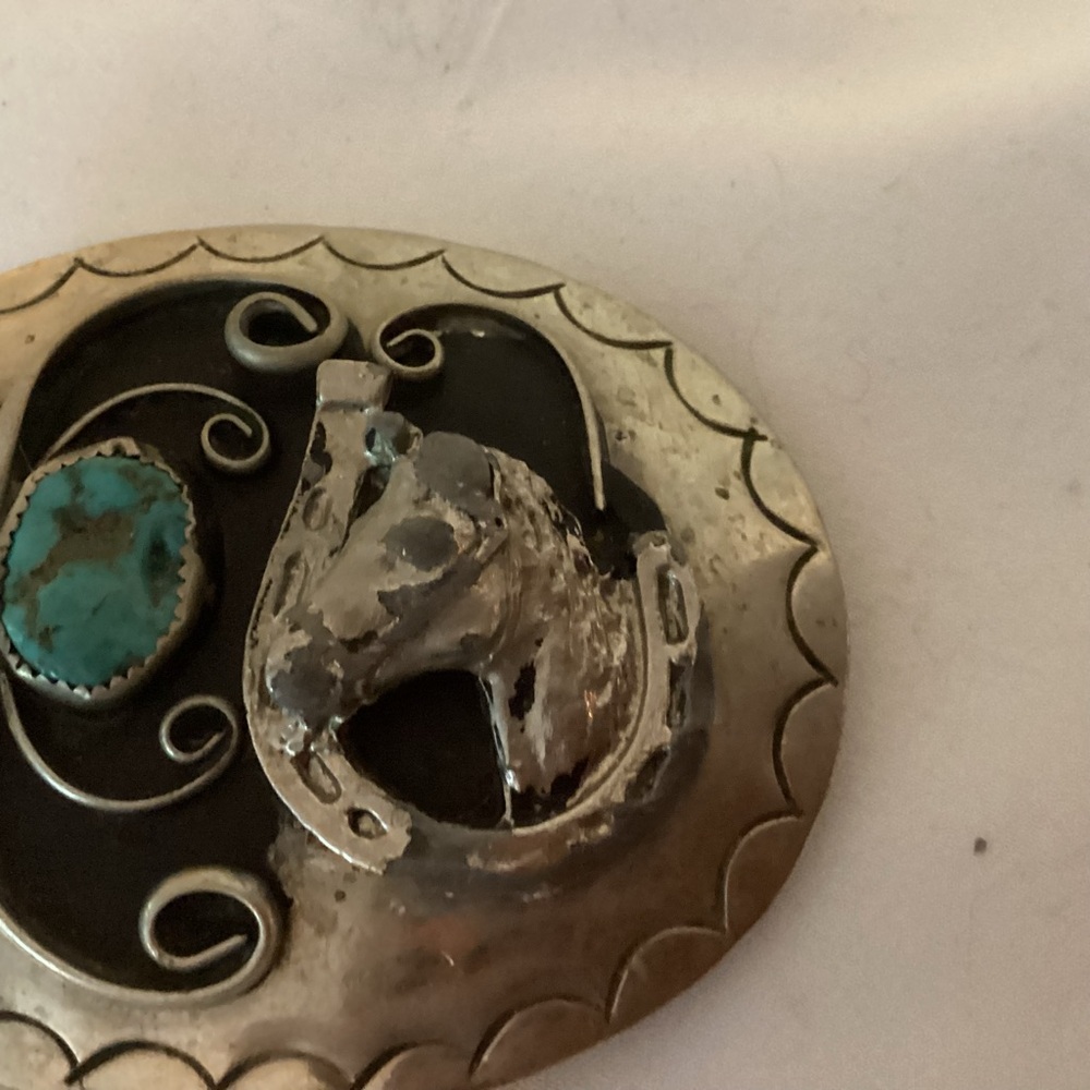 Squaw Wrap Signed Belt Buckle